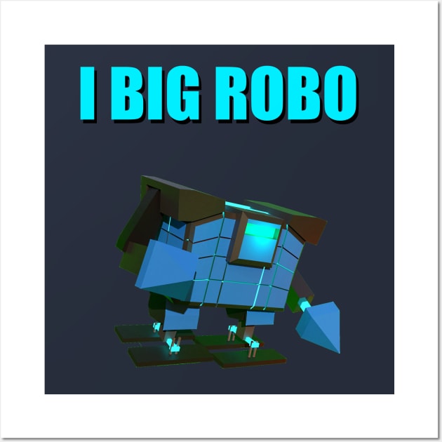 3D Low Poly model Robot T-shirt Wall Art by Lazerbulb Designs